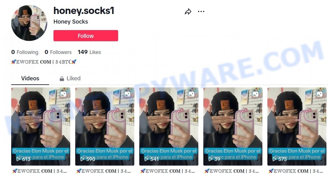 Ewofex.com tiktok scam