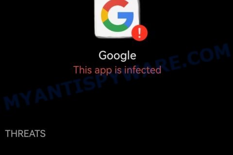 Google app infected alert