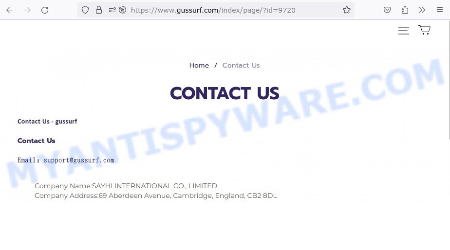 Gussurf.com contacts