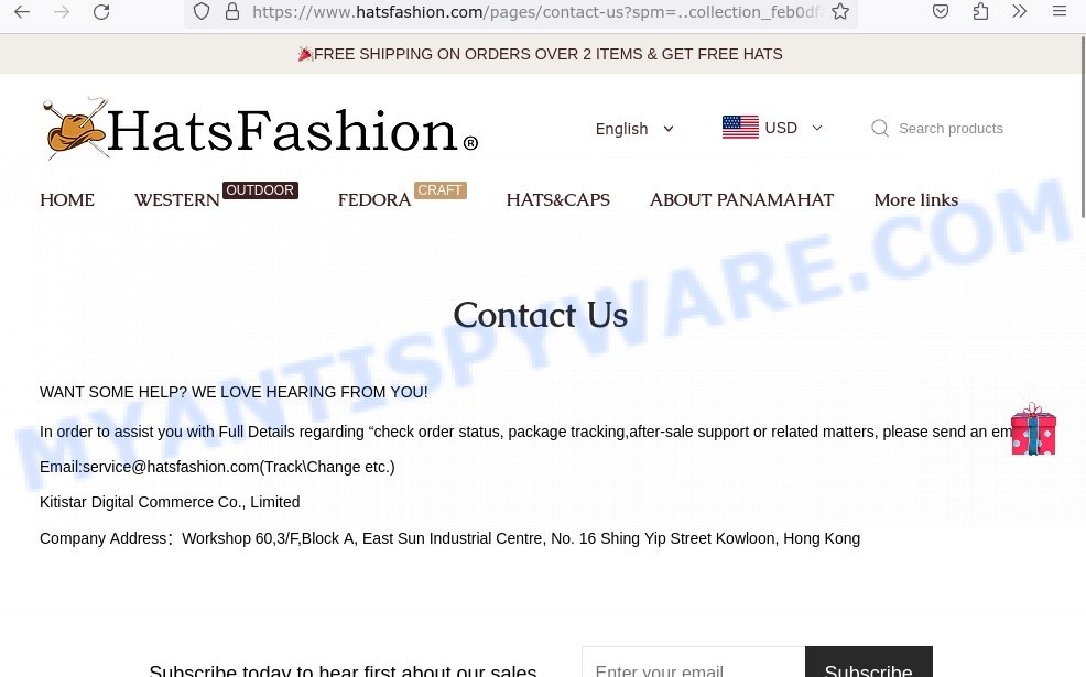 Hatsfashion.com contacts