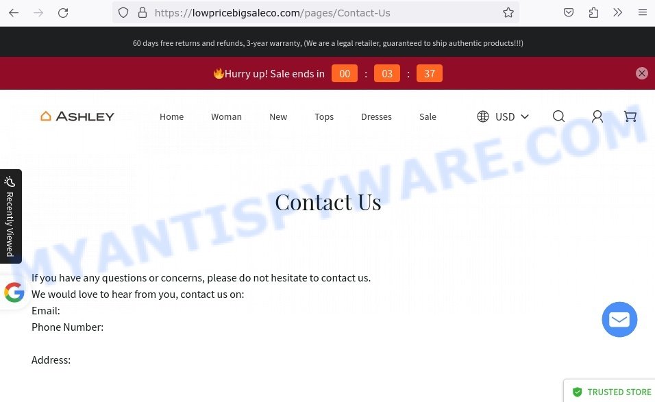 LowPriceBigSaleco.com contacts