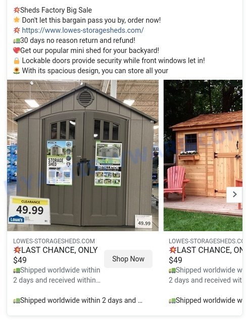 Lowes-storagesheds.com ads