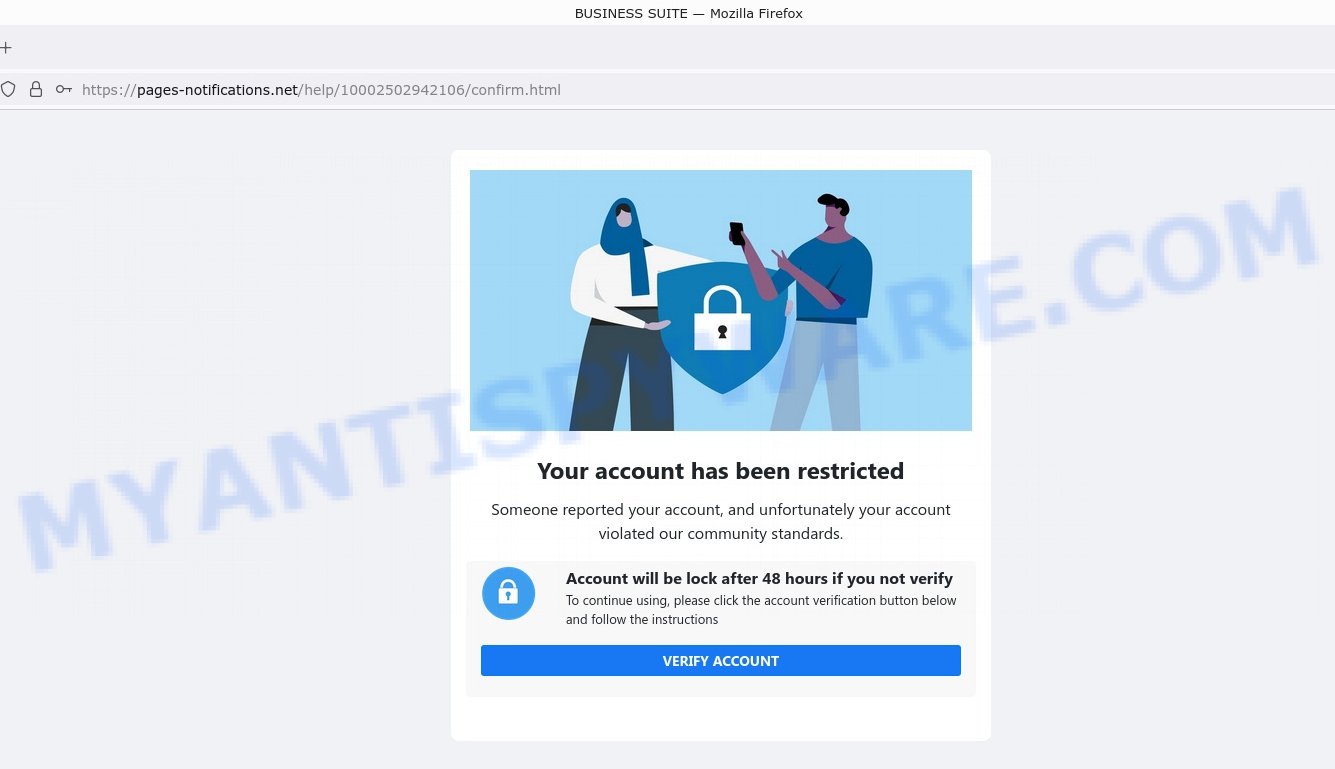 FB copyright team Scam Your account has been restricted