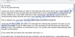 My prey This is my last warning Email Scam
