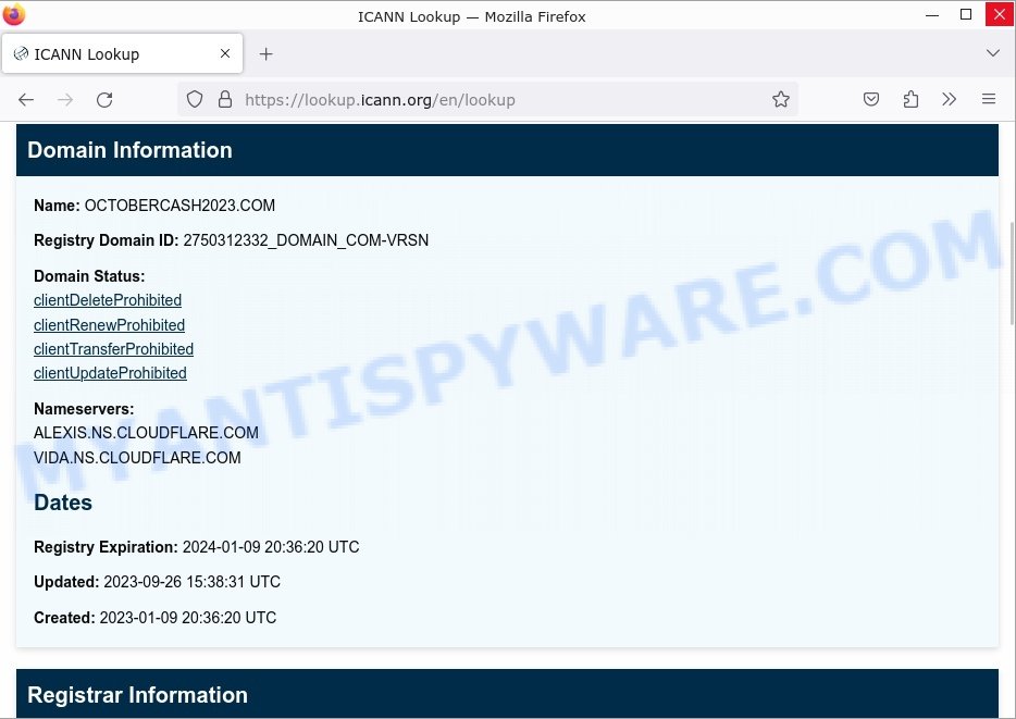 October Cash 2023 Octobercash2023.com whois