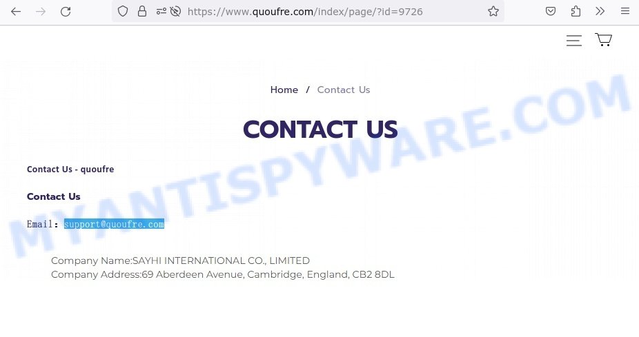 Quoufre.com contacts