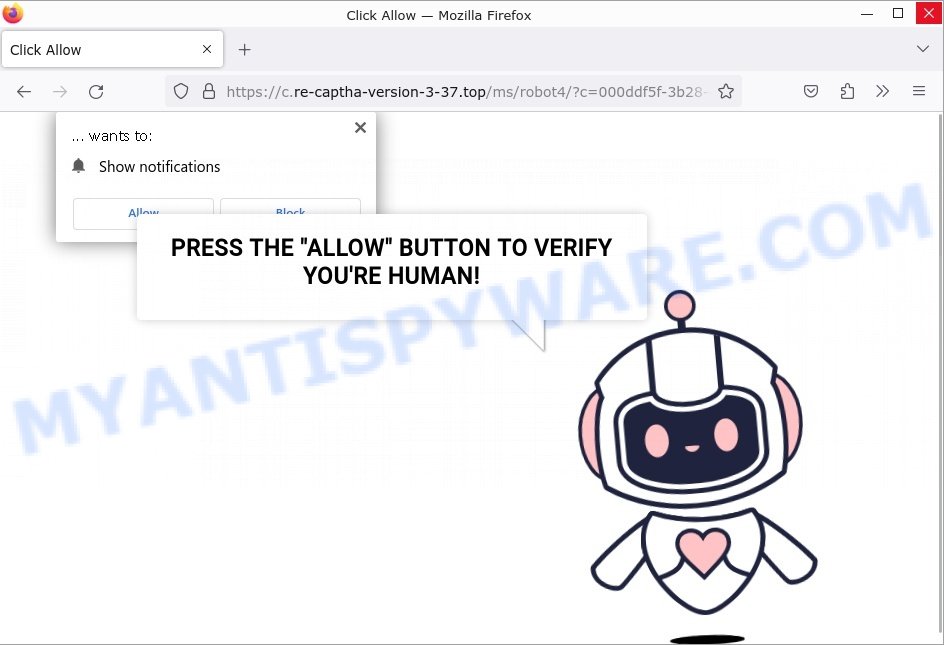 Re-captha-version-3-37.top Click Allow Scam