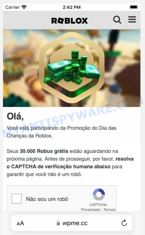 Roblox 30000 Robux Giveaway Scam v2