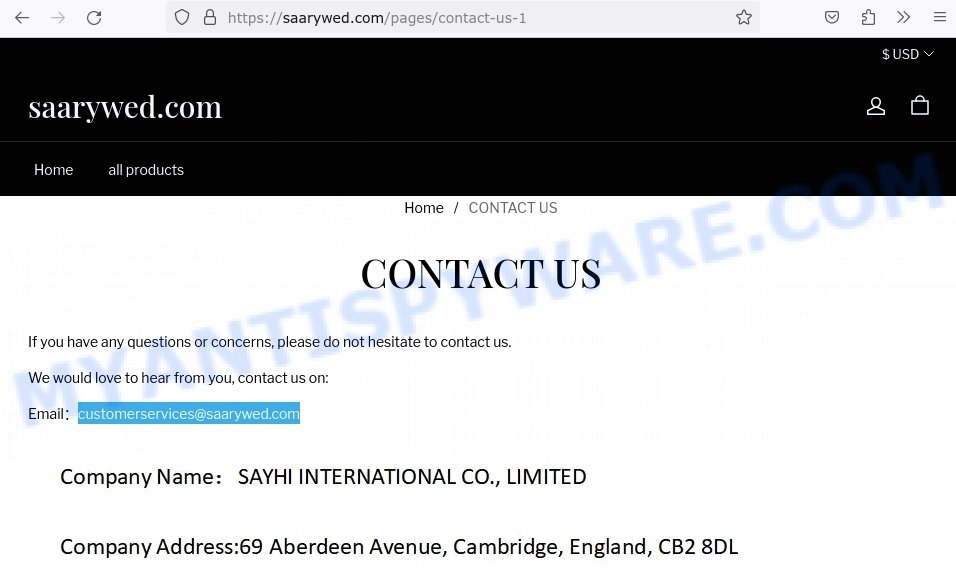 Saarywed.com contacts