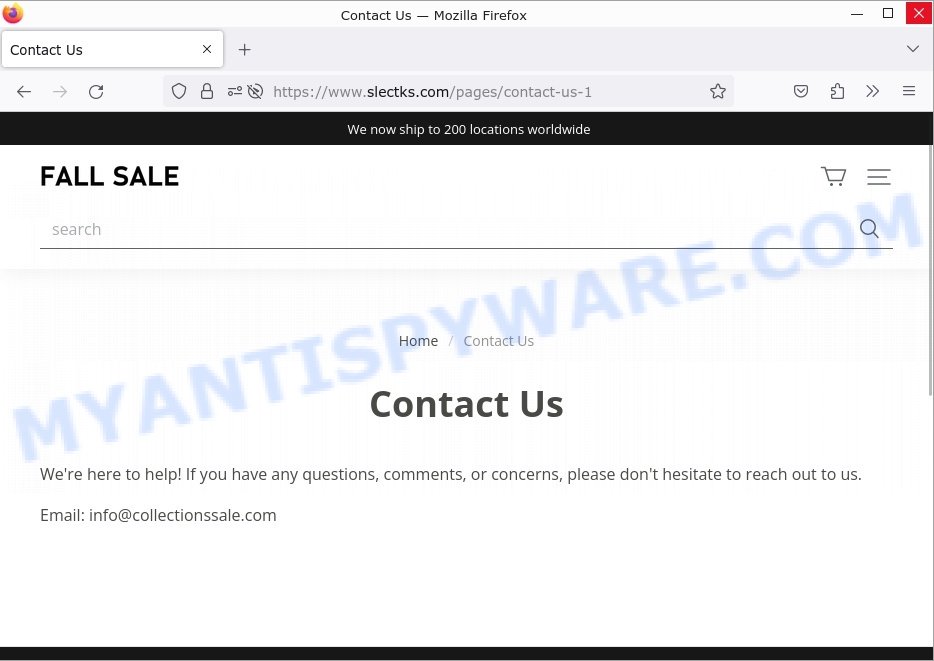 Slectks.com scam contacts