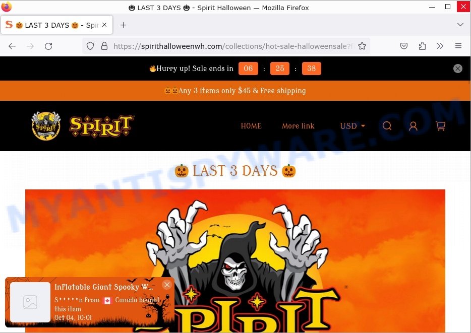 Spirithalloweenwh.com Spirit Halloween Scam store