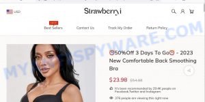 Strawberryi.com 2023 New Comfortable Back Smoothing Bra scam