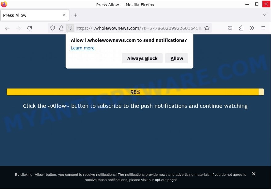 Wholewownews.com virus