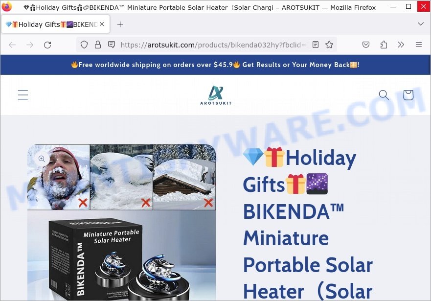 BIKENDA Miniature Portable Solar Heater scam