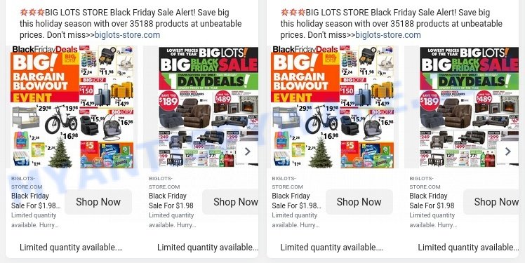 Biglots-sale.com scam ads