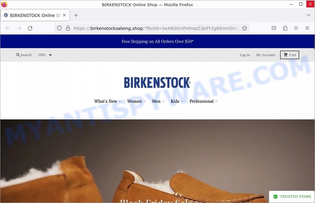 BirkenstockSaleing.shop fake BIRKENSTOCK Online Shop scam