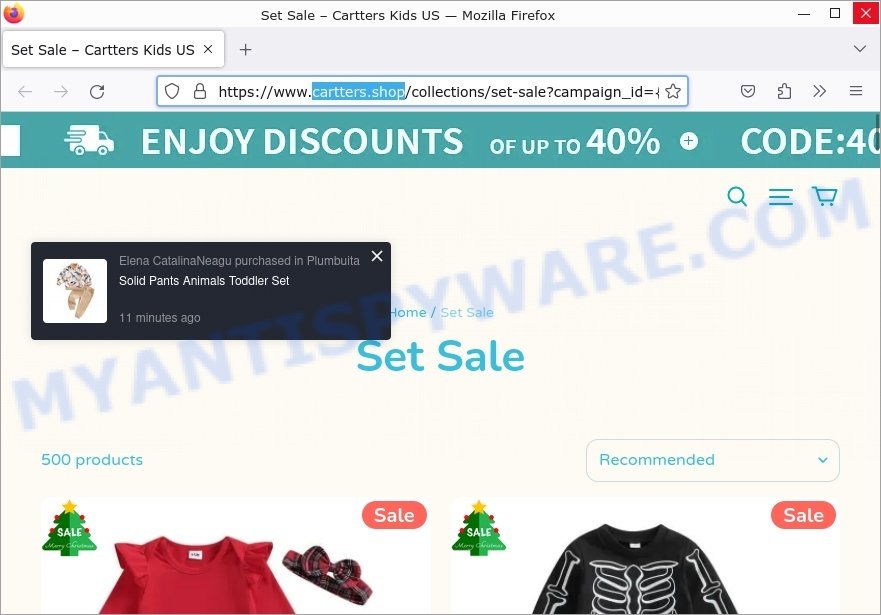 Cartters.shop Carters Kids US scam