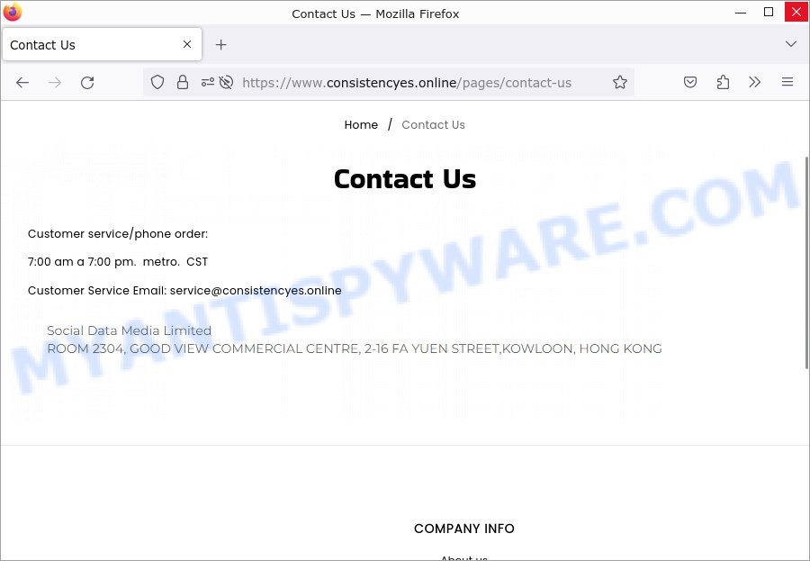 Consistencyes.online Fake North Face Sale Scam contacts