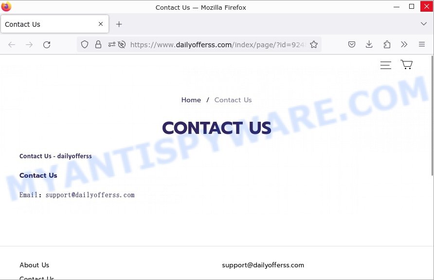 Dailyofferss.com scam contacts