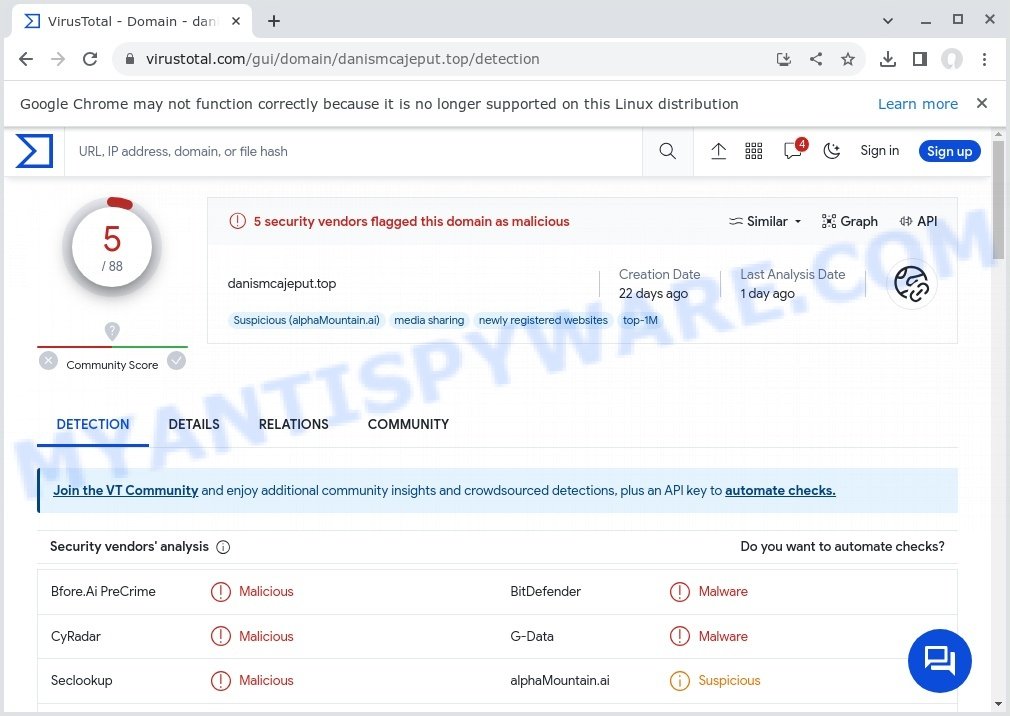 Danismcajeput.top virus