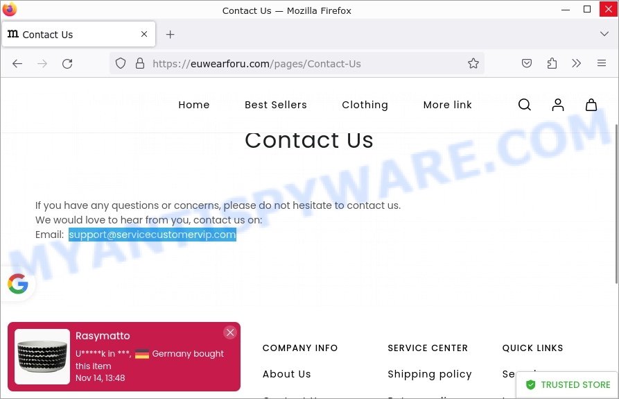 Euwearforu.com Mаrimekko store closing clearance sale scam
