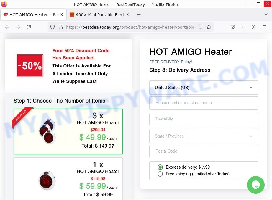 Hot Amigo Heater Scam product price