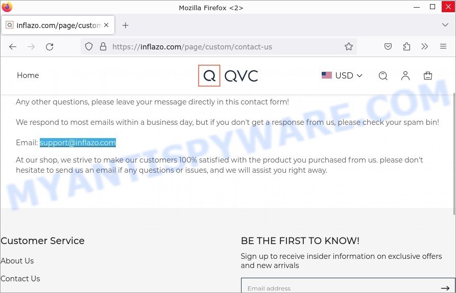 Inflazo.com contacts