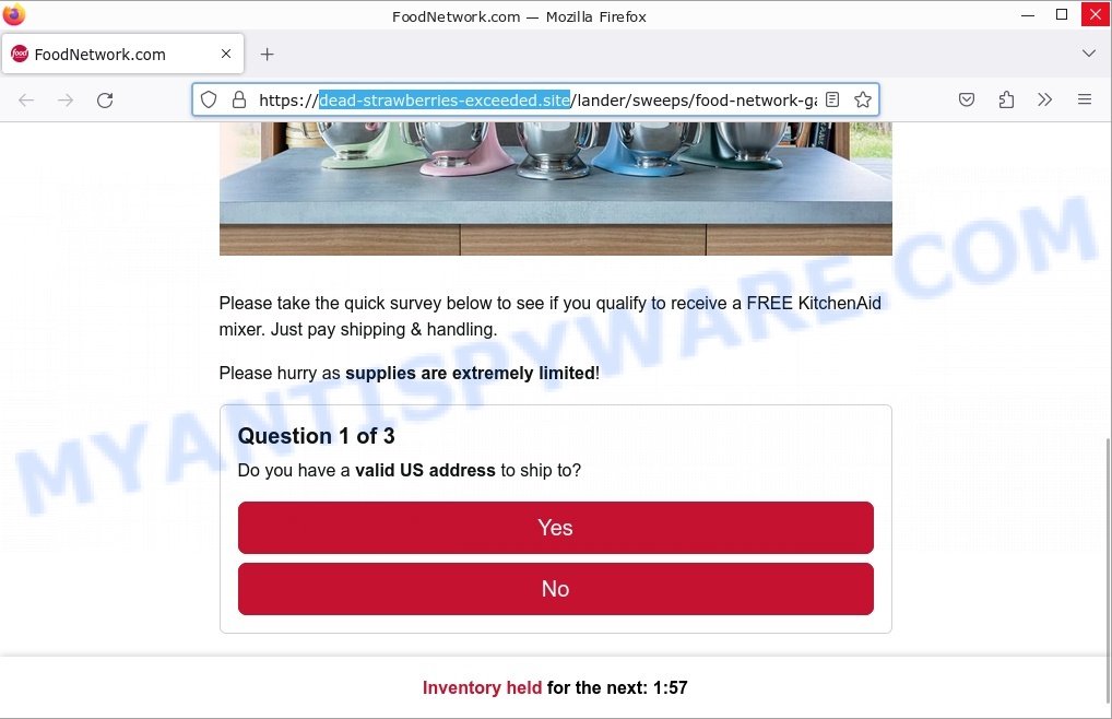 Jennifer Garner KitchenAid Giveaway Scam fake survey