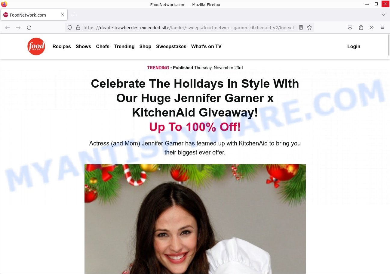 Jennifer Garner KitchenAid Giveaway Scam fake news
