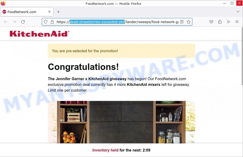 Jennifer Garner KitchenAid Giveaway Scam winner