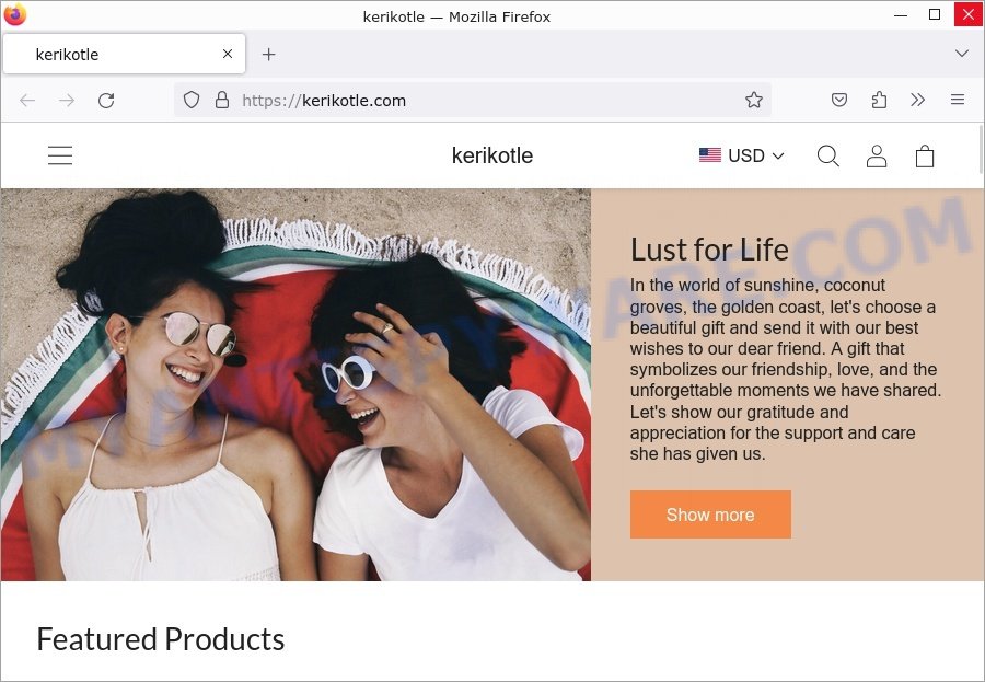 Kerikotle.com scam store