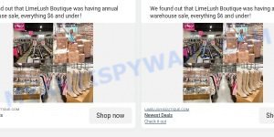 Limelush-boutique.com Lime Lush Warehouse Sale ads