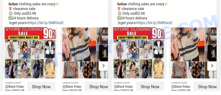 Lomeist.shop Lulus Sale scam