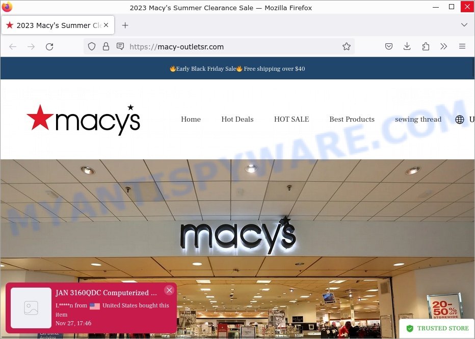 Macy-outletsr.com macy home shop scam