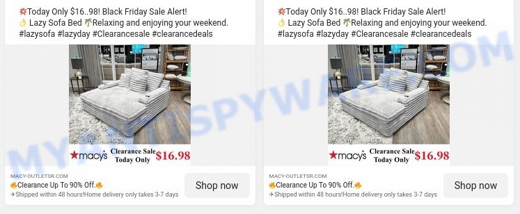 Macy-outletsr.com scam ads