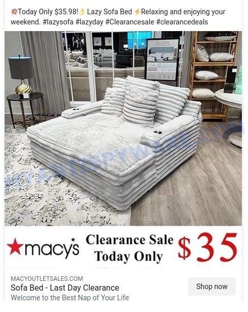 Macyoutletsales.com Summer Sale Nestle Chaise Lounge Scam facebook ads