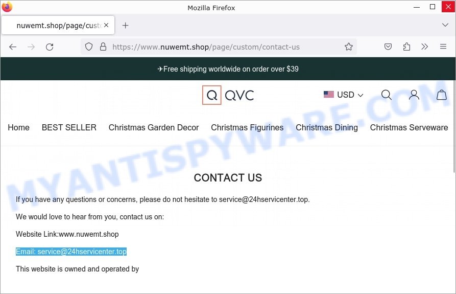 Nuwemt.shop QVC Limited time clearance Sale Scam contacts