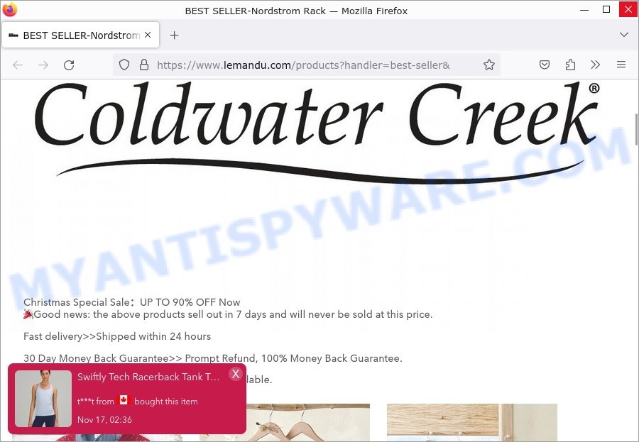 Oracepp.com Coldwater Creek Clearance Sale Scam