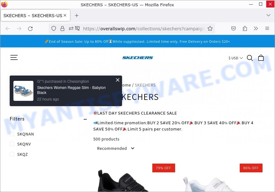 Overallswip.com SKECHERS-US scam store