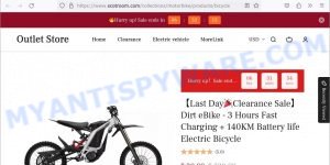 Scotroom.com Clearance Sale Dirt eBike Scam