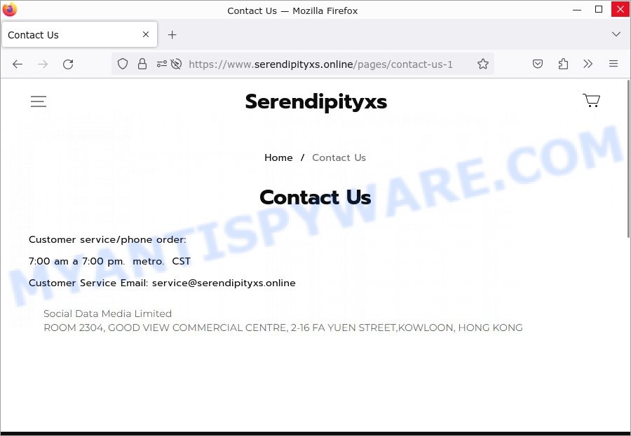 Serendipityxs.online COACH Clearance Sale scam contacts