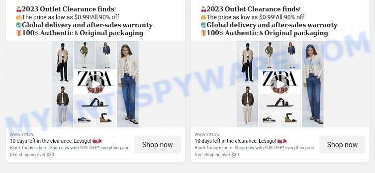 Skirturad.online Zara sale scam ads