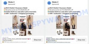 Thenurad.online BURBERRY CLEARANCE SALE Scam ads