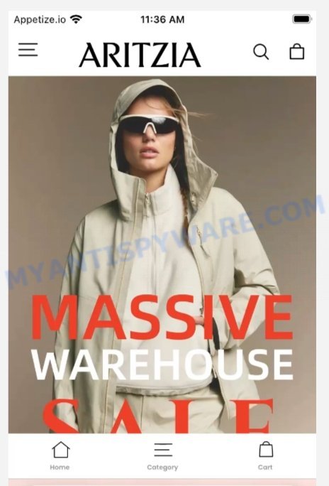 Thriftyes.online Aritzia Warehouse Sale scam
