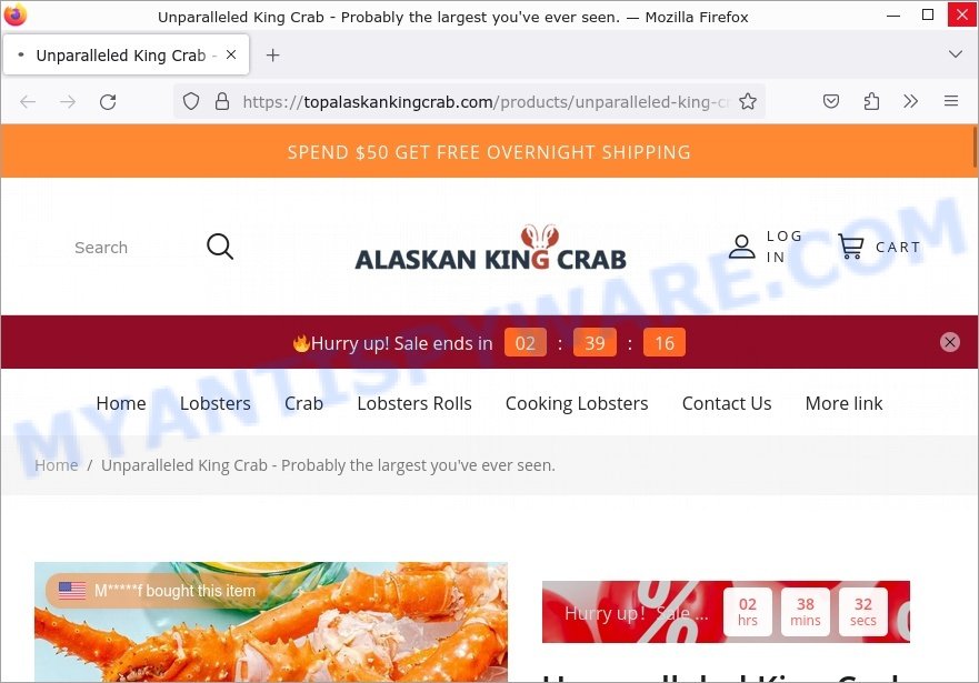 Topalaskankingcrab.com King Crab scam