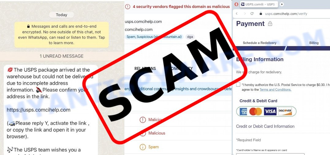USPS WhatsApp scam