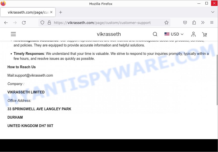 Vikrasseth.com scam contacts