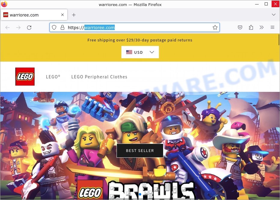 Warrioree.com LEGO CLEARANCE SALE Scam