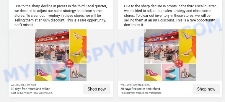 Williamonlines.com scam ads