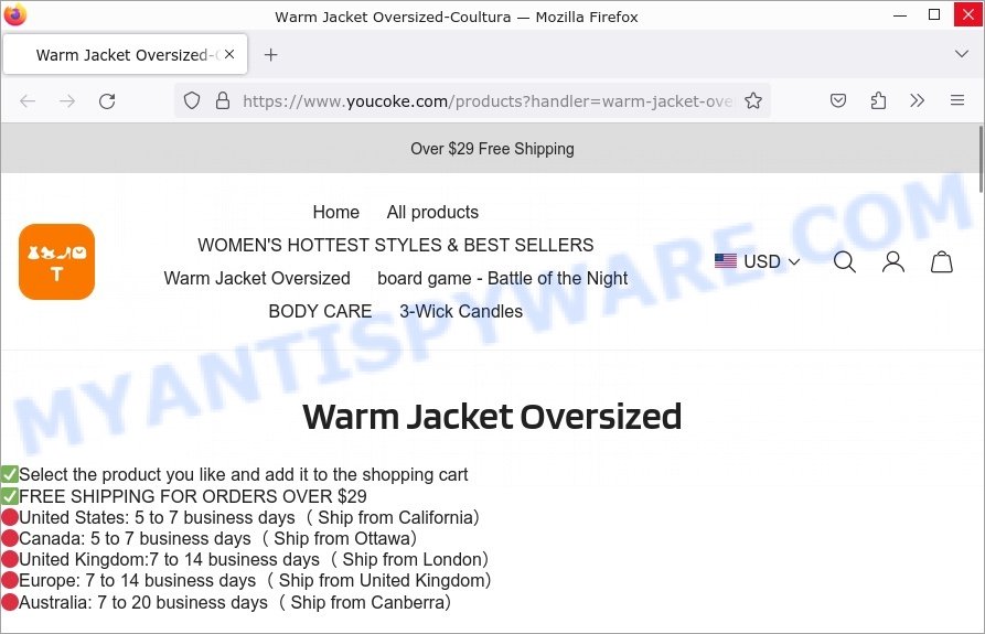 Youcoke.com scam store
